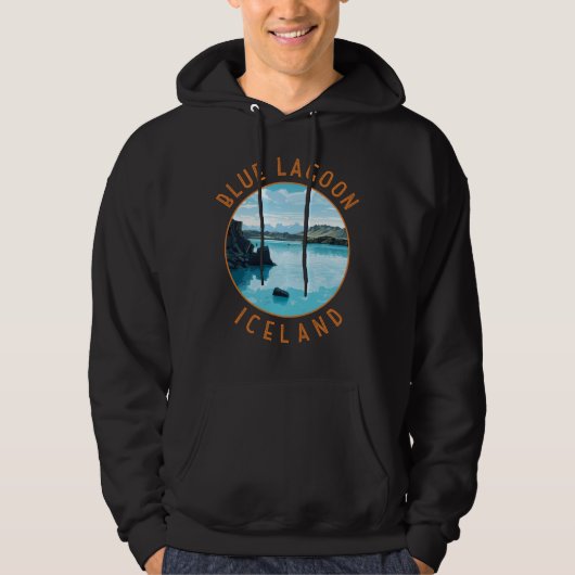 Blue Lagoon Island Distressed Circle Hoodie (Vorderseite)