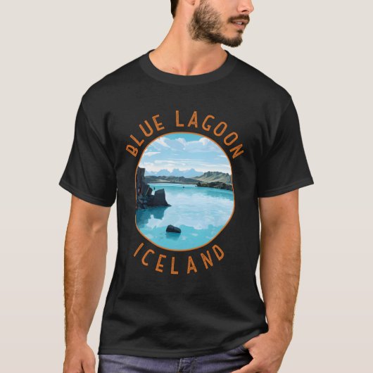 Blue Lagoon Island Distressed Circle T-Shirt (Vorderseite)