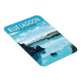 Blue Lagoon Island Reisen Vintag Magnet (Rechte Seite)