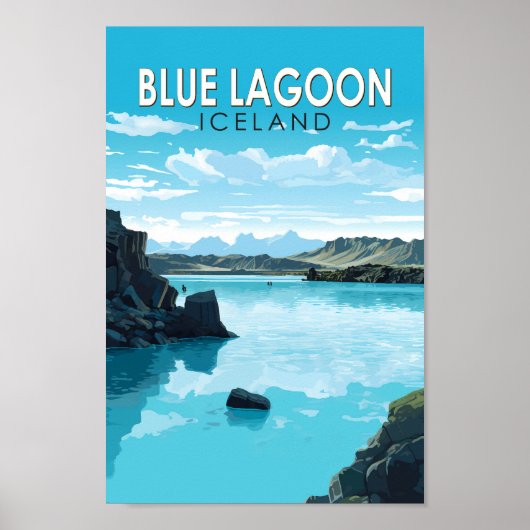 Blue Lagoon Island Reisen Vintag Poster (Vorne)
