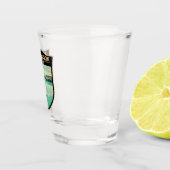 Blue Lagoon Island Reisen Vintag Schnapsglas (Rechts)