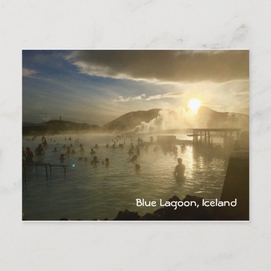 Blue Lagoon Island Sunshine Postcard mit dem Schre Postkarte (Vorderseite)