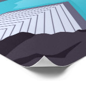 Blue Lagoon Island Travel Poster (Ecke)