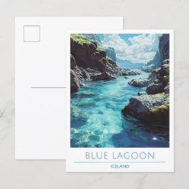 Blue Lagoon Island Travel Postkarte