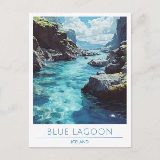 Blue Lagoon Island Travel Postkarte (Vorderseite)