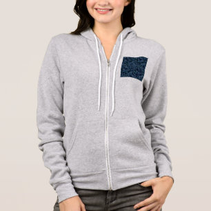 Blue Lagoon Midnight Cobbled Patchwork Terrazo Hoodie