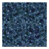 Blue Lagoon Midnight Cobbled Patchwork Terrazo Pat Fotodruck (Vorne)
