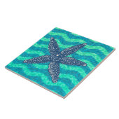 Blue Lagoon Nautic Starfish Design Fliese (Seite)