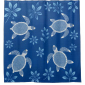 Blue Lagoon Turtles Duschvorhang (Vorderseite)