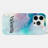 Blue Lagoon Watercolor Dream Custom Case-Mate iPhone Hülle (Rückseite (Horizontal))