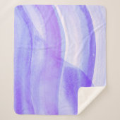 Blue Lagos Wassercolor Abstrakt Sherpadecke (Vorderseite)