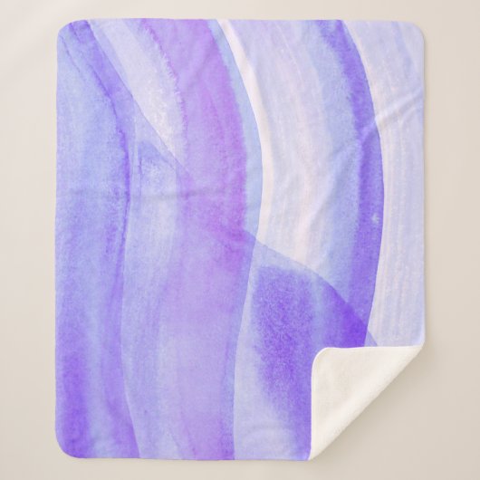 Blue Lagos Wassercolor Abstrakt Sherpadecke (Vorderseite)