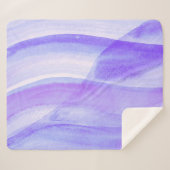 Blue Lagos Wassercolor Abstrakt Sherpadecke (Vorderseite (Horizontal))