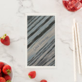 Blue Lake Blue Beige Black Diagonal Streifen Serviette (Beispiel)