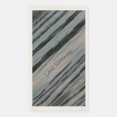 Blue Lake Blue Beige Black Diagonal Streifen Serviette (Vorderseite)