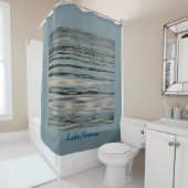 Blue Lake Blue Beige Black Duschvorhang (Beispiel)