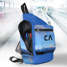 Blue Lake Foto Monogram Crossbody Bag