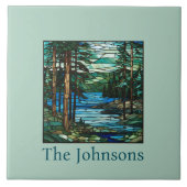 Blue Lake Landschaft Fliese (Vorderseite)