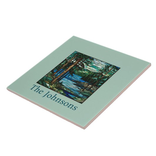 Blue Lake Landschaft Fliese (Seite)