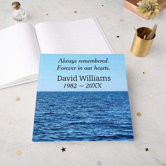 Blue Lake Michigan Gästebuch (Vorderseite offen)