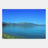 Blue Lake Mountain Decoupage Hochwertige Triade Geschenkpapier Set (Vorderseite 2)