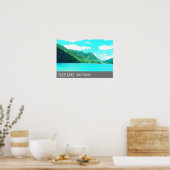 Blue Lake New Zealand Lake Tikitapu Reiseausdruck Poster (Küche)