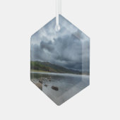 Blue Lake Ornament Aus Glas (Vorderseite Links)