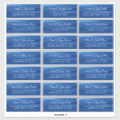 Blue Lake Water individuelle Hochzeitsplattform Aufkleber (Blatt)