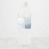 Blue Lake Water Stain | PERSONALISIERT Wasserflaschenetikett (Rückseite)