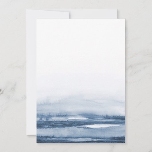 Blue Lake Water Stain | SAVE THE DATE (Rückseite)