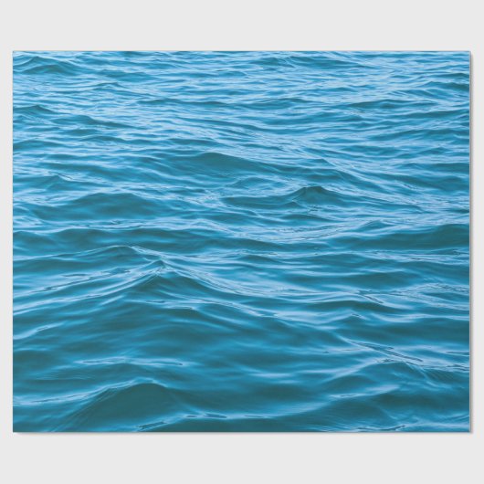 Blue Lake Water Wrapping Paper Geschenkpapier (Flach)