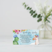 Blue Lama and Cactus Books for Baby Enclosure Car Begleitkarte (Stehend Vorderseite)