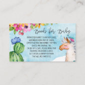 Blue Lama and Cactus Books for Baby Enclosure Car Begleitkarte (Vorderseite)