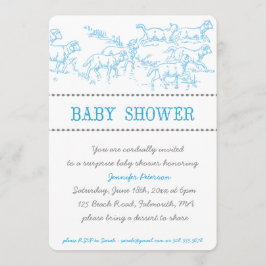 Blue Lamb Baby Dusche Einladung