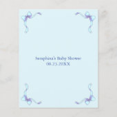 Blue Lamb Baby Dusche Vorhersagen und Ratschläge (Rückseite)