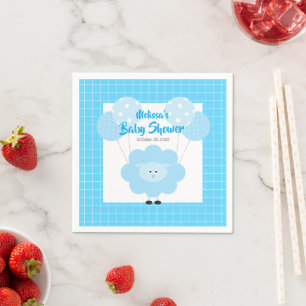 Blue Lamb Niedlich Sweet Modern Simple Baby Dusche Serviette