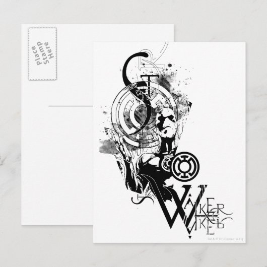 Blue Lantern Graphic 2 Postkarte (Vorne/Hinten)