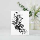 Blue Lantern Graphic 2 Postkarte (Stehend Vorderseite)