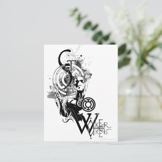 Blue Lantern Graphic 2 Postkarte (Stehend Vorderseite)