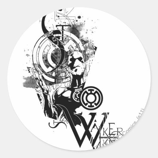 Blue Lantern Graphic 2 Runder Aufkleber (Vorderseite)