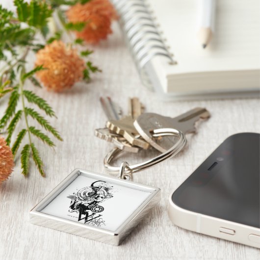 Blue Lantern Graphic 2 Schlüsselanhänger (Seite)