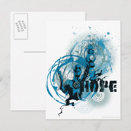 Blue Lantern Graphic 3 Postkarte (Vorne/Hinten)