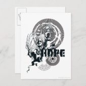 Blue Lantern Graphic 4 Postkarte (Vorne/Hinten)