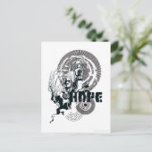 Blue Lantern Graphic 4 Postkarte (Stehend Vorderseite)