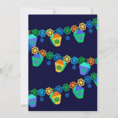 Blue Lanterns Luau Graduation Party Einladung (Rückseite)