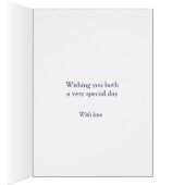 Blue Lapis Lazuli Hochzeitskarte (Innen (Rechts))