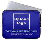 Blue Laptop Sleeve mit Markenbezeichnung (Vorderseite)