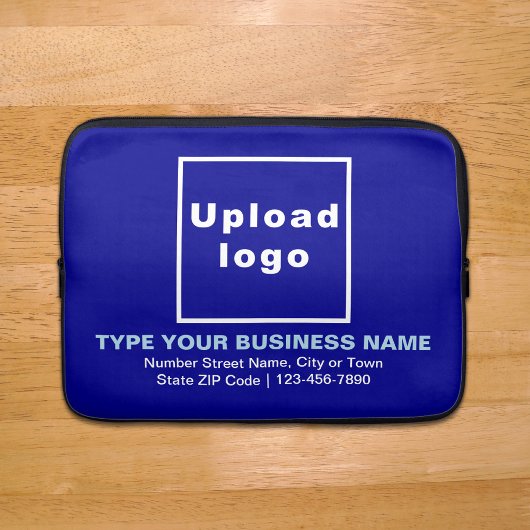 Blue Laptop Sleeve mit Markenbezeichnung