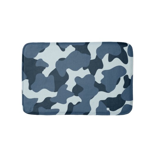 Blue Large Cow Spots Badematte (Vorderseite)