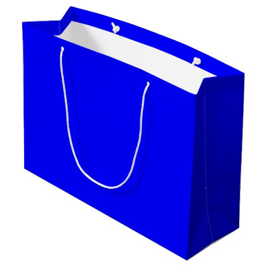 Blue Large Gift Bag Große Geschenktüte (Rückseite Schrägansicht)